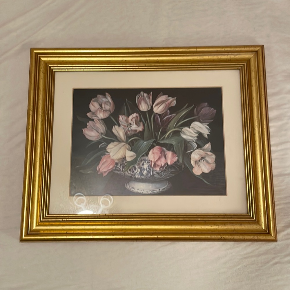 Gold tulip Picture Frame